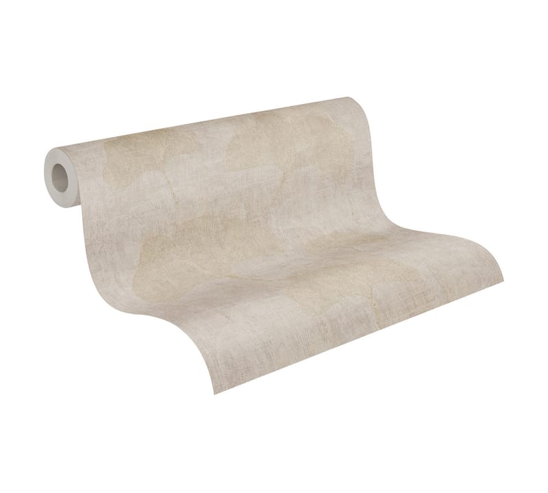 Blommig Tapet Cuba Ovävd Beige Metallic - AS Creation - Inredning - Tapet - Mönstrad tapet