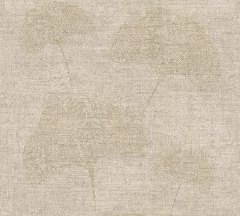 Blommig Tapet Cuba Ovävd Beige Metallic - AS Creation - Inredning - Tapet - Mönstrad tapet
