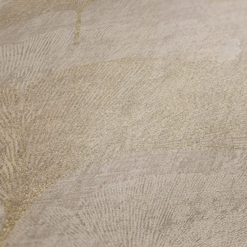 Blommig Tapet Cuba Ovävd Beige Metallic - AS Creation - Inredning - Tapet - Mönstrad tapet