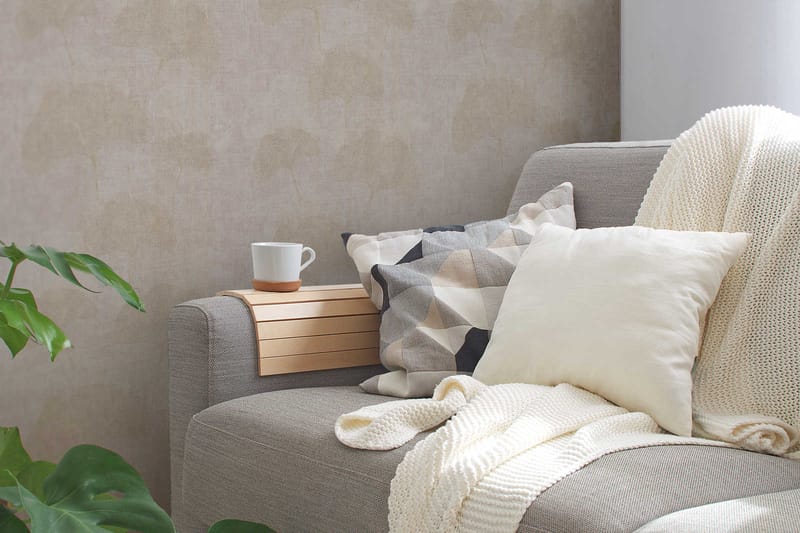 Blommig Tapet Cuba Ovävd Beige Metallic - AS Creation - Inredning - Tapet - Mönstrad tapet
