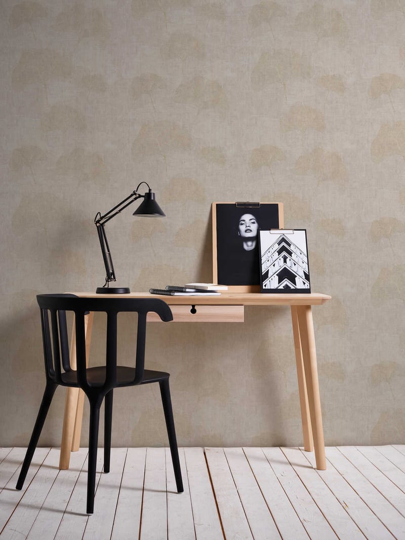 Blommig Tapet Cuba Ovävd Beige Metallic - AS Creation - Inredning - Tapet - Mönstrad tapet