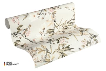 Blommig Tapet Dream Again Ovävd Beige - AS Creation - Inredning - Tapet - Mönstrad tapet
