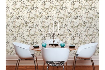 Blommig Tapet Dream Again Ovävd Beige - AS Creation - Inredning - Tapet - Mönstrad tapet