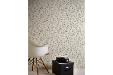 Blommig Tapet Grönery Ovävd Beige - AS Creation - Inredning - Tapet - Mönstrad tapet