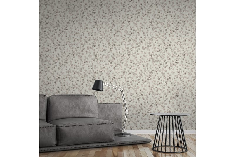 Blommig Tapet Grönery Ovävd Beige - AS Creation - Inredning - Tapet - Mönstrad tapet
