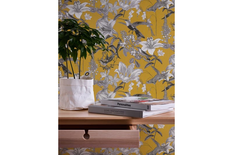 Blommig Tapet Jungle Chic Ovävd - AS Creation - Inredning - Tapet - Mönstrad tapet