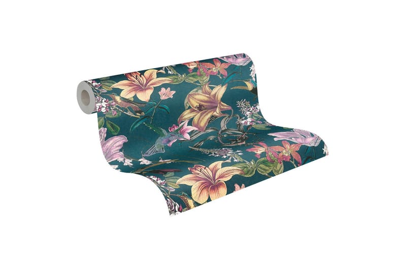 Blommig Tapet Jungle Chic Ovävd - AS Creation - Inredning - Tapet - Mönstrad tapet