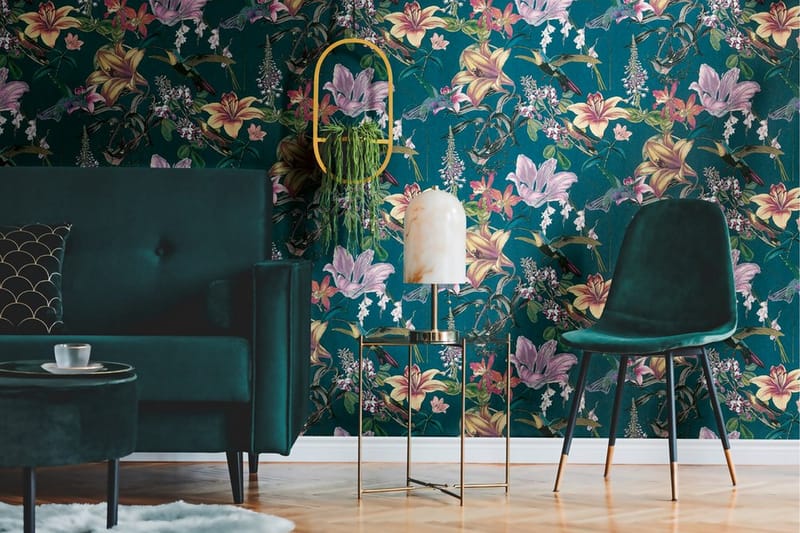 Blommig Tapet Jungle Chic Ovävd - AS Creation - Inredning - Tapet - Mönstrad tapet