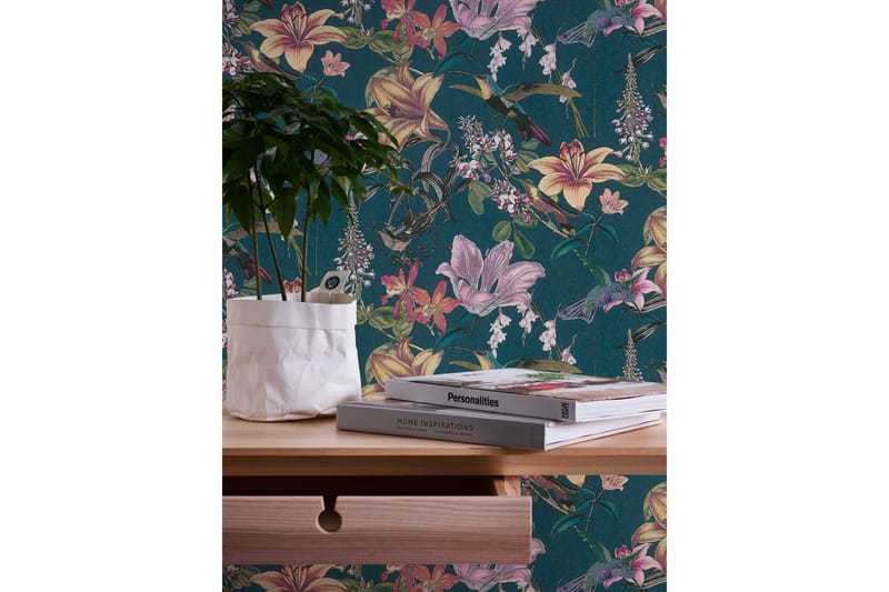 Blommig Tapet Jungle Chic Ovävd - AS Creation - Inredning - Tapet - Mönstrad tapet