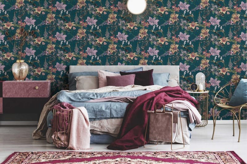 Blommig Tapet Jungle Chic Ovävd - AS Creation - Inredning - Tapet - Mönstrad tapet