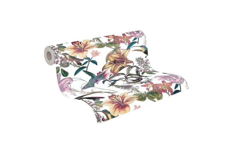 Blommig Tapet Jungle Chic Ovävd Flerfärgad - AS Creation - Inredning - Tapet - Mönstrad tapet