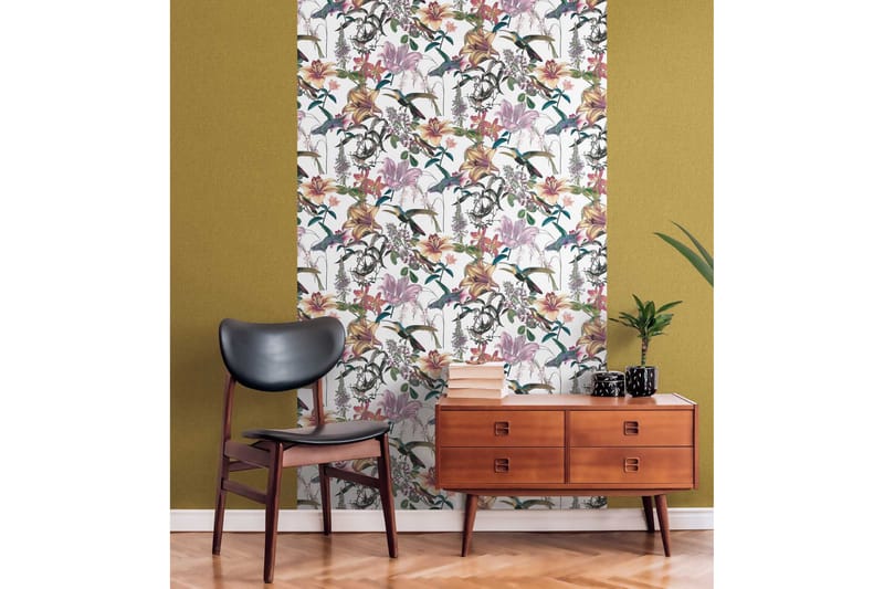 Blommig Tapet Jungle Chic Ovävd Flerfärgad - AS Creation - Inredning - Tapet - Mönstrad tapet