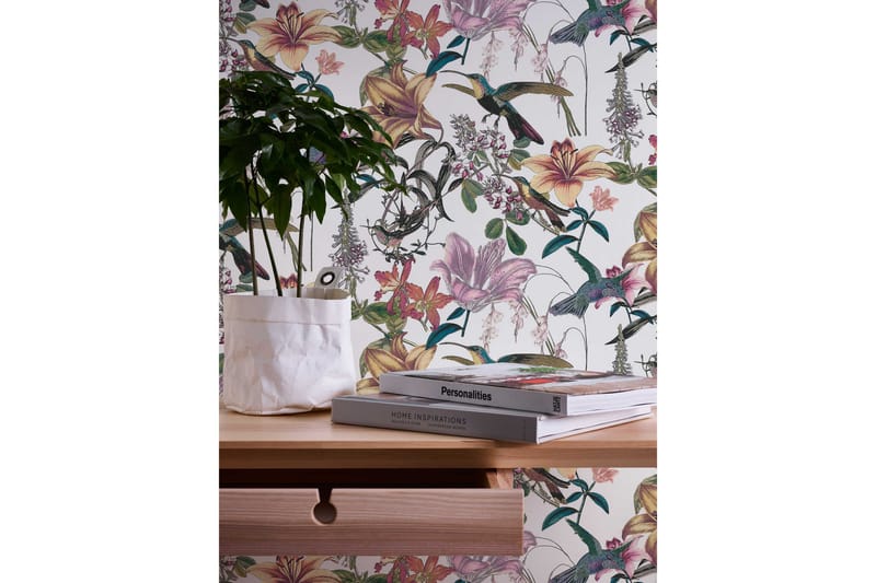 Blommig Tapet Jungle Chic Ovävd Flerfärgad - AS Creation - Inredning - Tapet - Mönstrad tapet