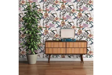 Blommig Tapet Jungle Chic Ovävd Flerfärgad - AS Creation - Inredning - Tapet - Mönstrad tapet