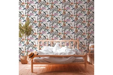 Blommig Tapet Jungle Chic Ovävd Flerfärgad - AS Creation - Inredning - Tapet - Mönstrad tapet