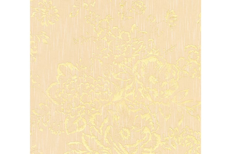 Blommig Tapet Metallic Silk Ovävd Guld - AS Creation - Inredning - Tapet - Mönstrad tapet