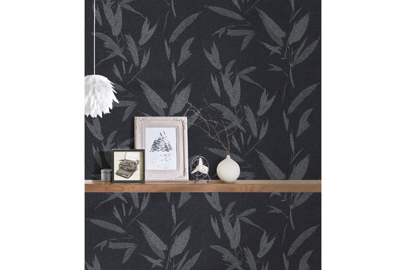 Blommig Tapet New Elegance Ovävd Svart - AS Creation - Inredning - Tapet - Mönstrad tapet