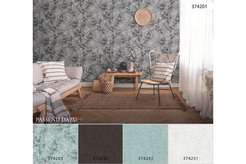 Blommig Tapet New Walls Cosy & Relax Ovävd - AS Creation - Inredning - Tapet - Mönstrad tapet