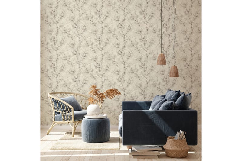 Blommig Tapet New Walls Cosy & Relax Ovävd - AS Creation - Inredning - Tapet - Mönstrad tapet