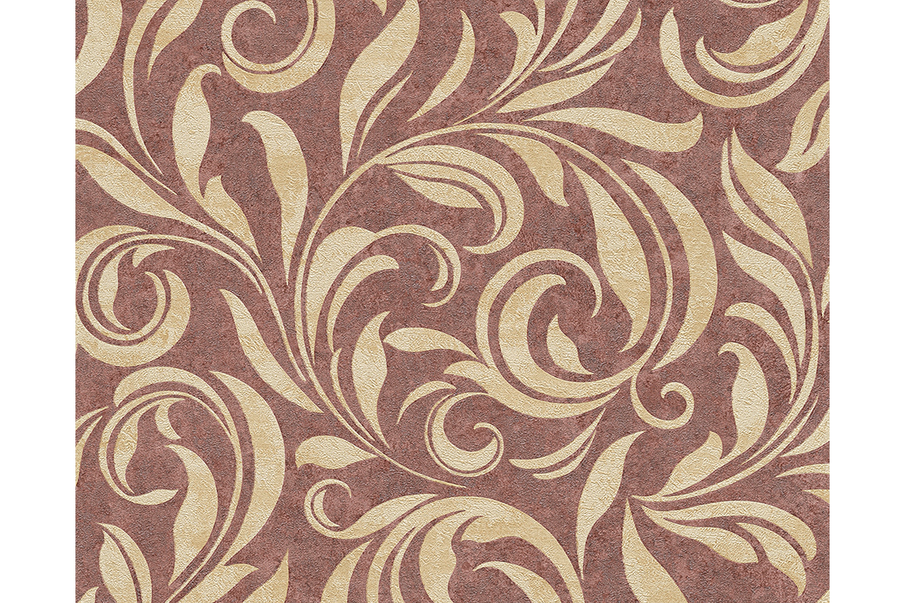 Blommig Tapet Nobile Ovävd Röd Guld Beige AS Creation