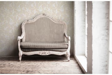 Blommig Tapet Tessuto Ovävd Cream Beige - AS Creation - Inredning - Tapet - Mönstrad tapet