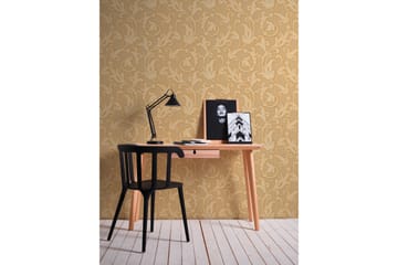 Blommig Tapet Tessuto Ovävd Orange Guld - AS Creation - Inredning - Tapet - Mönstrad tapet