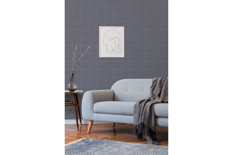 Bricka Tapet New Elegance Ovävd Blå Grå - AS Creation - Inredning - Tapet - Mönstrad tapet