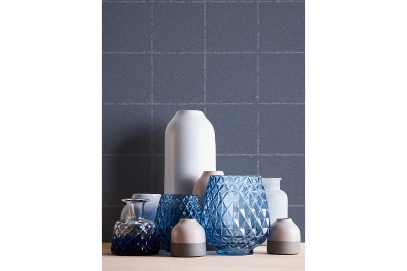 Bricka Tapet New Elegance Ovävd Blå Grå - AS Creation - Inredning - Tapet - Mönstrad tapet