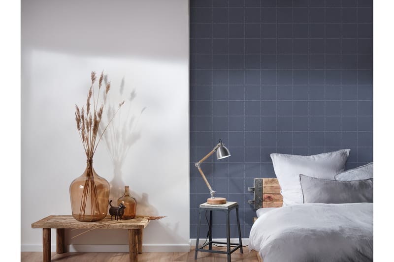 Bricka Tapet New Elegance Ovävd Blå Grå - AS Creation - Inredning - Tapet - Mönstrad tapet