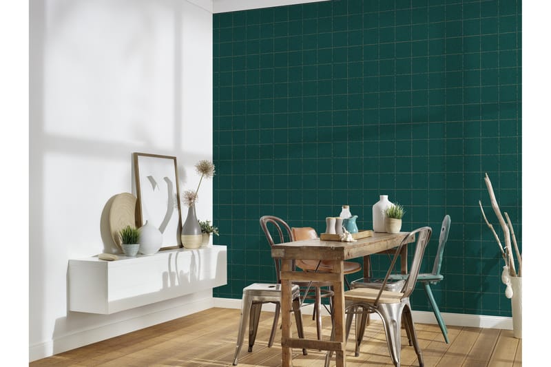 Bricka Tapet New Elegance Ovävd Grön - AS Creation - Inredning - Tapet - Mönstrad tapet
