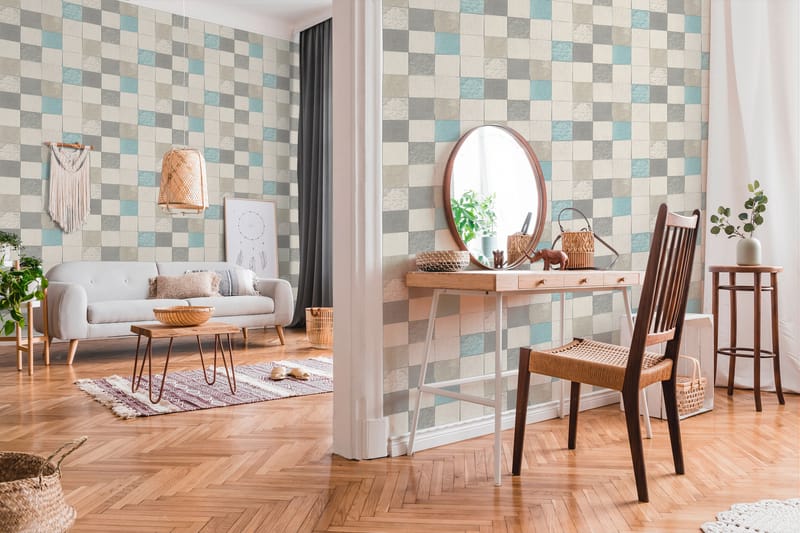 Bricka Tapet New Walls Finca Home Ovävd - AS Creation - Inredning - Tapet - Mönstrad tapet