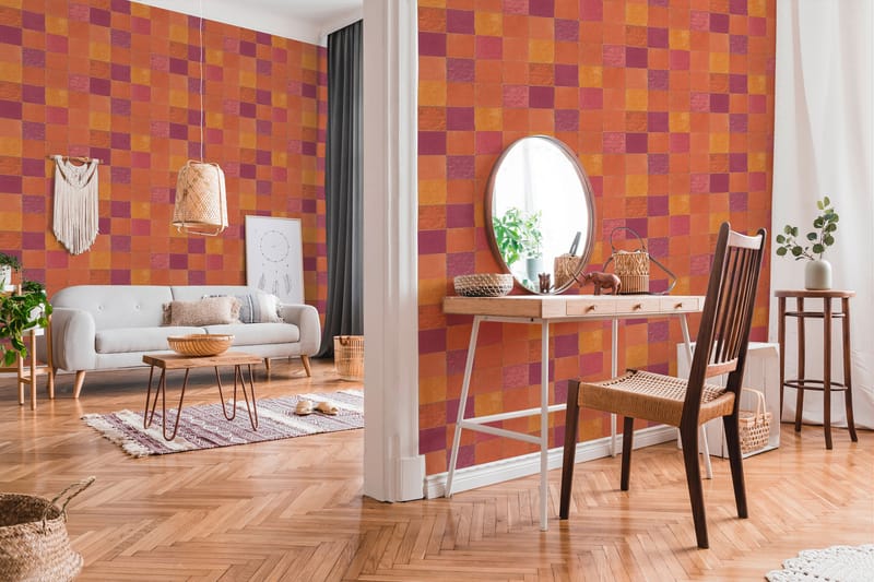 Bricka Tapet New Walls Finca Home Ovävd - AS Creation - Inredning - Tapet - Mönstrad tapet