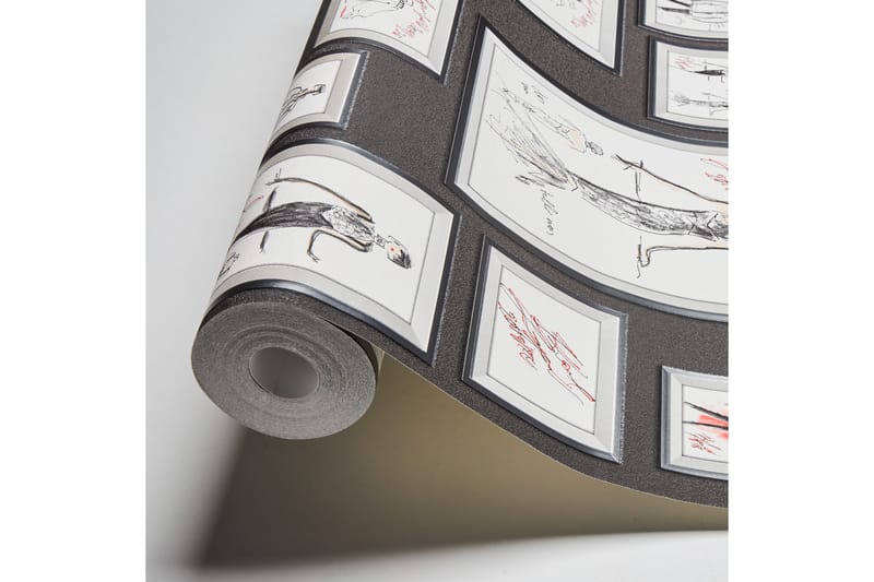 Designer Tapet Sketch by Karl Lagerfeld - AS Creation - Inredning - Tapet - Mönstrad tapet