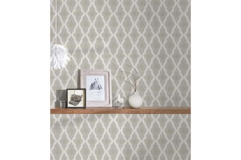 Ethnic Tapet Tessuto 2 Ovävd Beige Cream - AS Creation - Inredning - Tapet - Mönstrad tapet