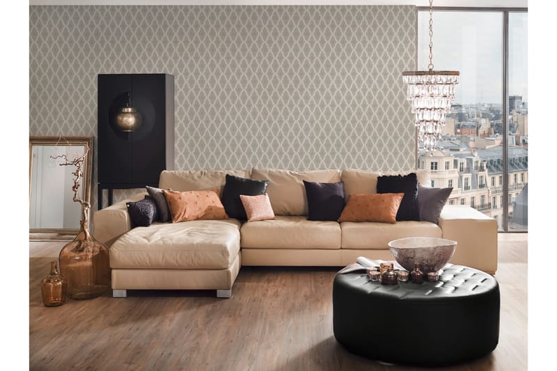 Ethnic Tapet Tessuto 2 Ovävd Beige Cream - AS Creation - Inredning - Tapet - Mönstrad tapet
