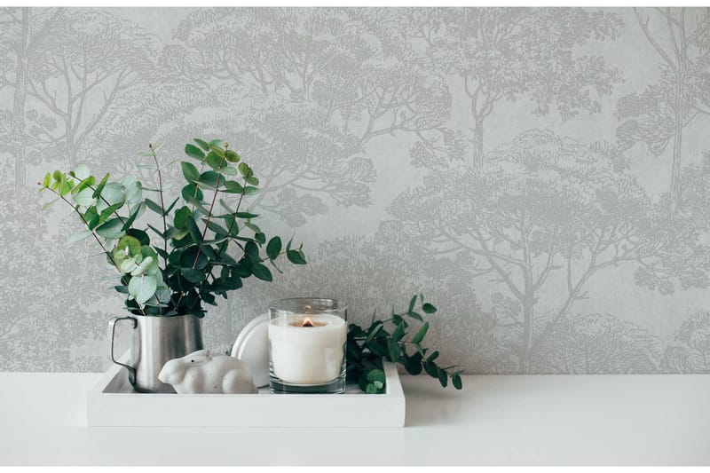 Forest look Tapet Cuba Ovävd Beige Cream - AS Creation - Inredning - Tapet - Mönstrad tapet