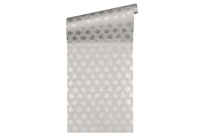 Geometric Tapet Alpha Ovävd Silver Beige - AS Creation - Inredning - Tapet - Mönstrad tapet