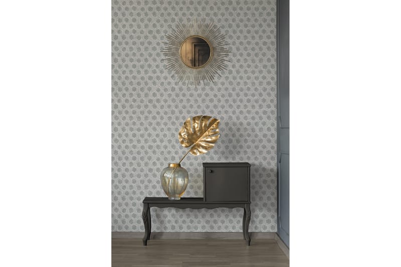Geometric Tapet Alpha Ovävd Silver Beige - AS Creation - Inredning - Tapet - Mönstrad tapet
