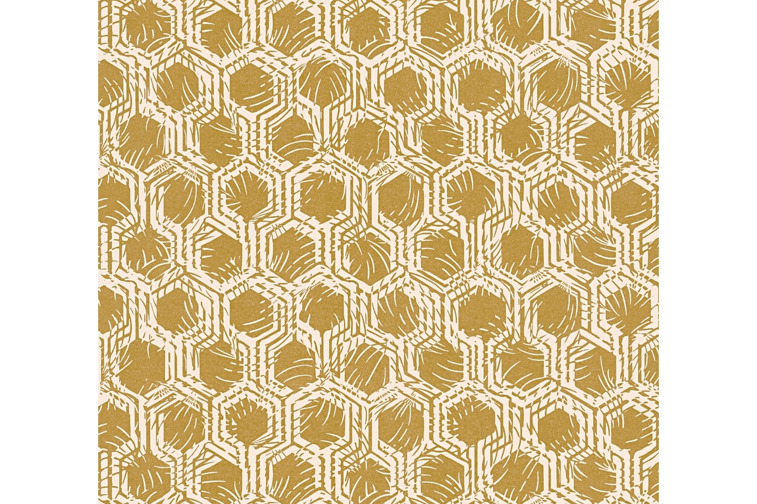 Geometric Tapet Alpha Ovävd Guld Beige AS Creation
