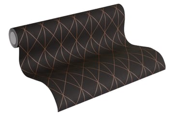 Geometric Tapet Svart & Vit Ovävd Svart - AS Creation - Inredning - Tapet - Mönstrad tapet