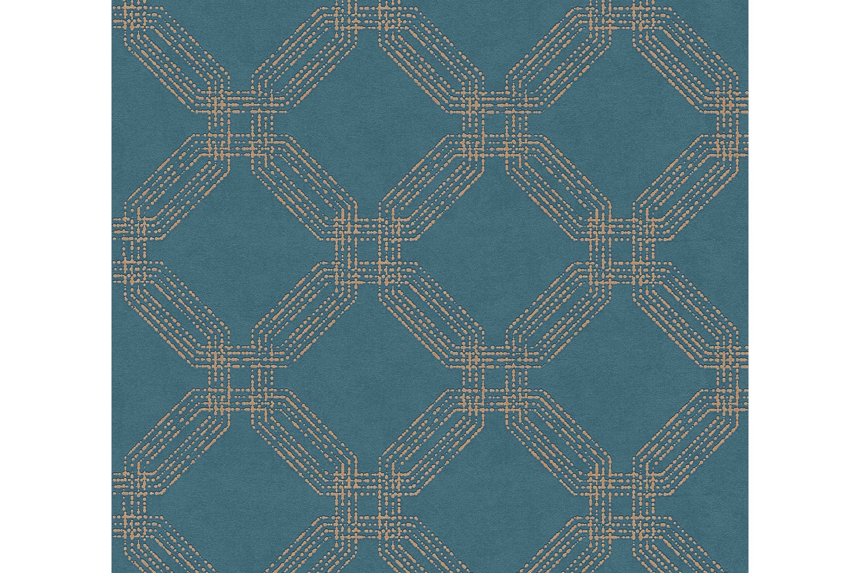 Geometric Tapet Pop Style Ovävd BlåGuld AS Creation