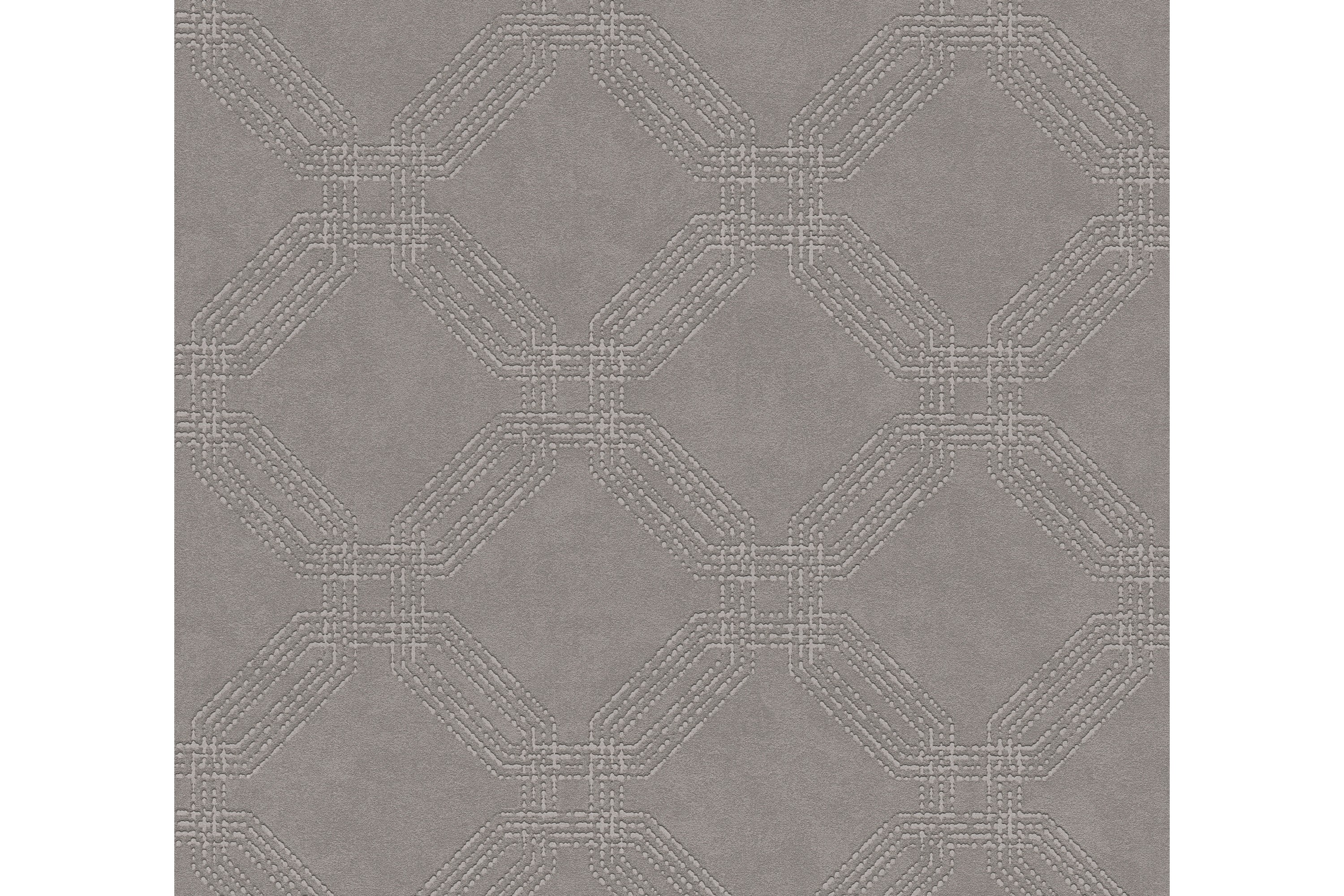 Geometric Tapet Pop Style Ovävd Brun AS Creation