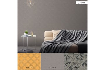 Geometric Tapet Pop Style Ovävd Brun - AS Creation - Inredning - Tapet - Mönstrad tapet