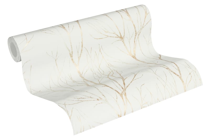 Gren Tapet Blooming Ovävd Beige Guld - AS Creation - Inredning - Tapet - Mönstrad tapet