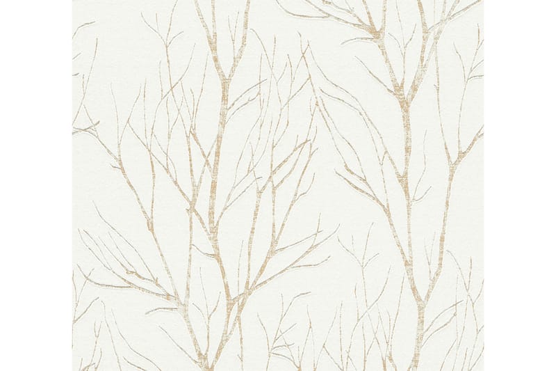 Gren Tapet Blooming Ovävd Beige Guld - AS Creation - Inredning - Tapet - Mönstrad tapet