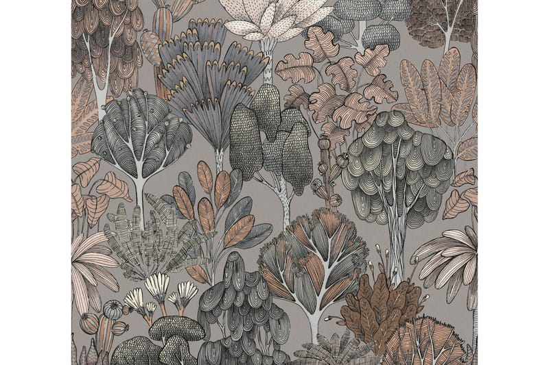 Jungle Tapet Blommig Impression Ovävd - AS Creation - Mönstrad tapet - Tapeter vardagsrum - Kökstapeter - Tapeter sovrum & sovrumstapet