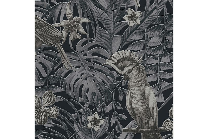 Jungle Tapet Grönery Ovävd Grå Svart - AS Creation - Inredning - Tapet - Mönstrad tapet