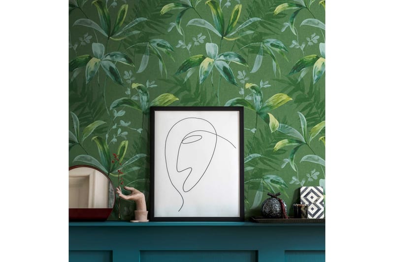 Jungle Tapet Jungle Chic Ovävd Grön - AS Creation - Inredning - Tapet - Mönstrad tapet