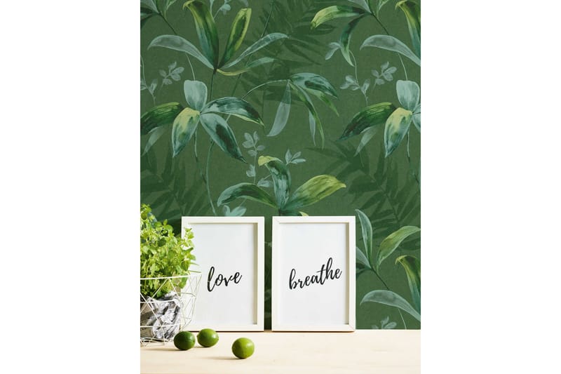 Jungle Tapet Jungle Chic Ovävd Grön - AS Creation - Inredning - Tapet - Mönstrad tapet