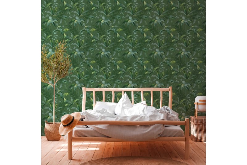 Jungle Tapet Jungle Chic Ovävd Grön - AS Creation - Inredning - Tapet - Mönstrad tapet